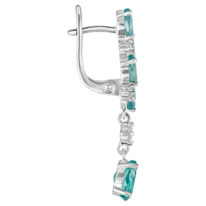 Женские Серьги Серебро Камень натуральный Апатит