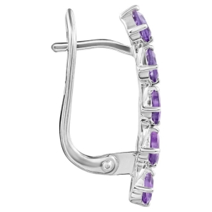 Женские Серьги Серебро Камень натуральный Аметист