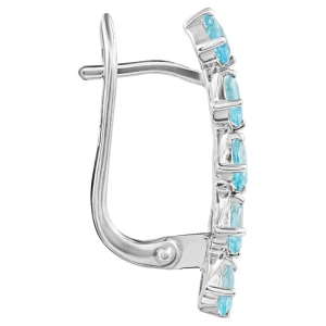 Женские Серьги Серебро Камень натуральный Топаз