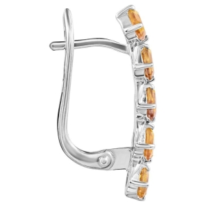 Женские Серьги Серебро Камень натуральный Цитрин