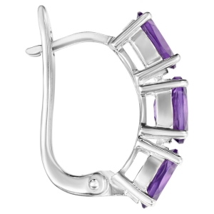 Женские Серьги Серебро Камень натуральный Аметист