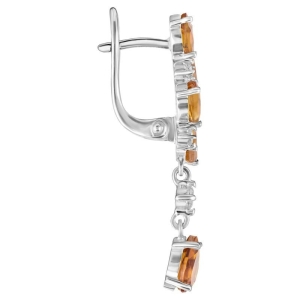 Женские Серьги Серебро Камень натуральный Цитрин