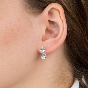 Женские Серьги Серебро Камень натуральный Топаз