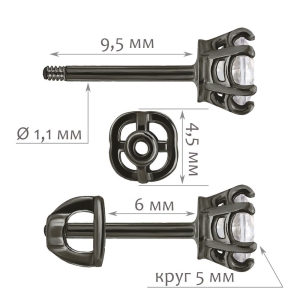 Женские Серьги Серебро Камень искусственный Нанокристалл
