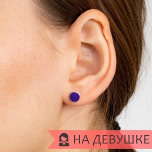 Женские Серьги Серебро Эмаль холодная Иолит