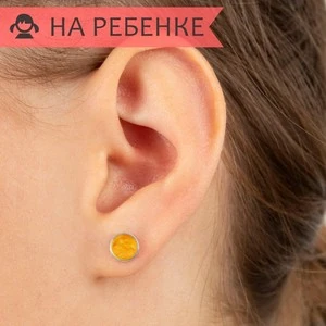 Женские Серьги Серебро Эмаль холодная