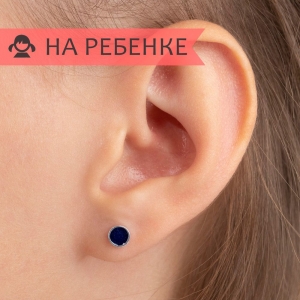 Женские Серьги Серебро Эмаль холодная