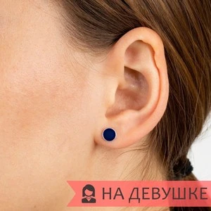 Женские Серьги Серебро Эмаль холодная