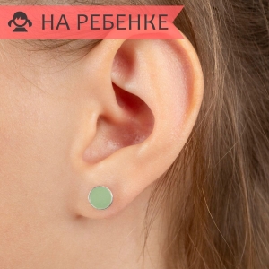 Женские Серьги Серебро Эмаль холодная Розовый кварц