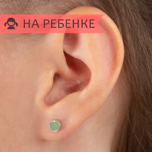 Женские Серьги Серебро Эмаль холодная
