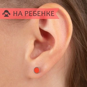 Женские Серьги Серебро Эмаль холодная
