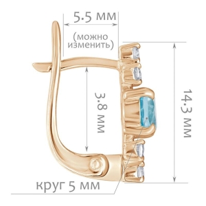 Женские Серьги Серебро Камень натуральный Топаз