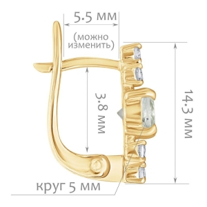 Женские Серьги Серебро Камень натуральный Топаз
