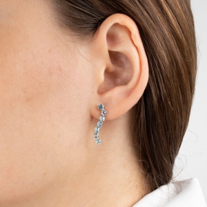 Женские Серьги Серебро Камень натуральный Топаз