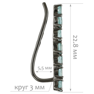 Женские Серьги Серебро Камень натуральный Апатит