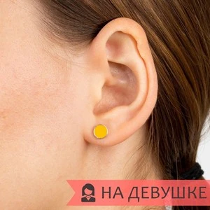 Женские Серьги Серебро Эмаль холодная