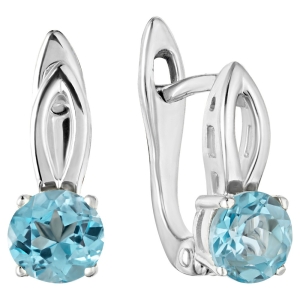 Женские Серьги Серебро Камень натуральный Топаз