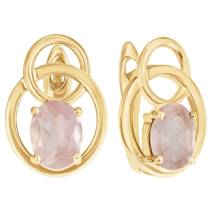 Женские Серьги Серебро Камень натуральный Кварц