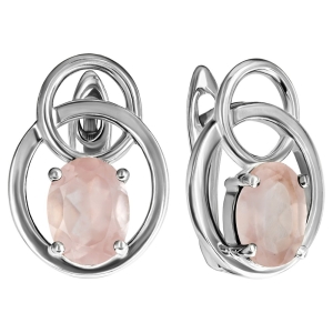 Женские Серьги Серебро Камень натуральный Кварц