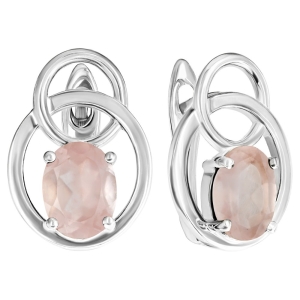 Женские Серьги Серебро Камень натуральный Кварц