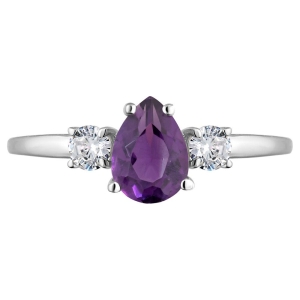 Женские Кольца Серебро Камень натуральный Аметист