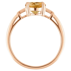 Женские Кольца Серебро Камень натуральный Цитрин