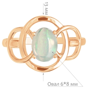 Женские Кольца Серебро Камень натуральный Опал