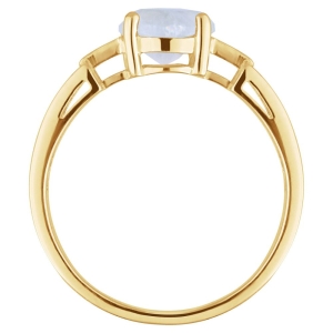 Женские Кольца Серебро Камень натуральный Лунный камень