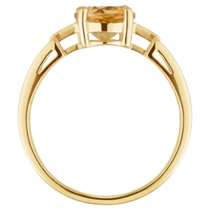 Женские Кольца Серебро Камень натуральный Цитрин