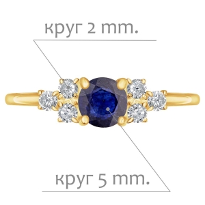 Женские Кольца Серебро Камень натуральный Сапфир