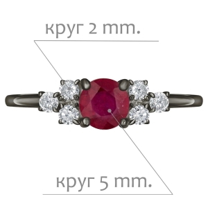 Женские Кольца Серебро Камень натуральный Рубин