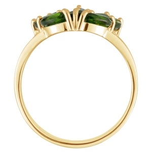 Женские Кольца Серебро Камень натуральный Хромдиопсид