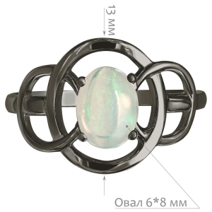 Женские Кольца Серебро Камень натуральный Опал