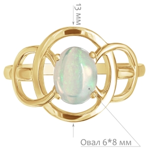 Женские Кольца Серебро Камень натуральный Опал