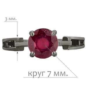 Женские Кольца Серебро Камень натуральный Рубин