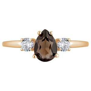 Женские Кольца Серебро Камень натуральный Раухтопаз