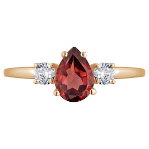 Женские Кольца Серебро Камень натуральный Гранат