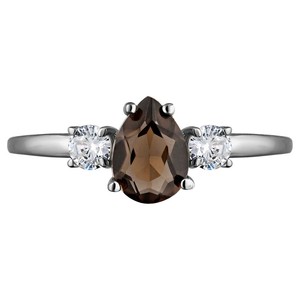 Женские Кольца Серебро Камень натуральный Раухтопаз