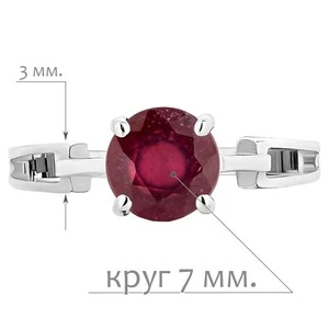 Женские Кольца Серебро Камень натуральный Рубин