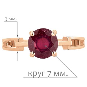 Женские Кольца Серебро Камень натуральный Рубин