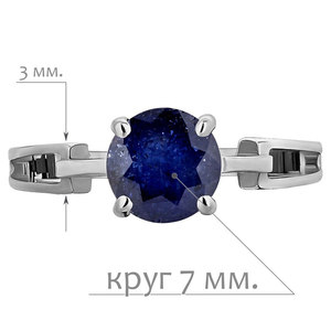 Женские Кольца Серебро Камень натуральный Сапфир