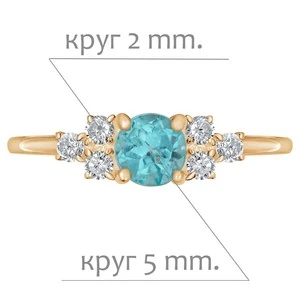 Женские Кольца Серебро Камень натуральный Апатит