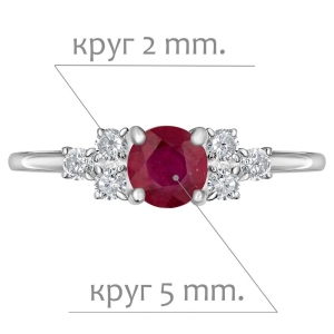 Женские Кольца Серебро Камень натуральный Рубин