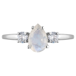 Женские Кольца Серебро Камень натуральный Лунный камень