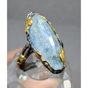 Женские Кольца Серебро Камень натуральный Аквамарин