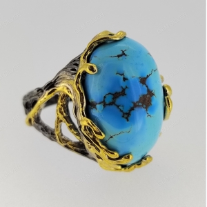 Женские Кольца Серебро Камень натуральный Бирюза