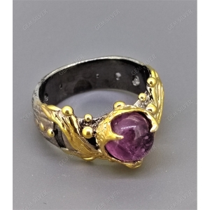 Женские Кольца Серебро Камень натуральный Турмалин