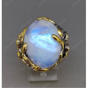 Женские Кольца Серебро Камень натуральный Лунный камень