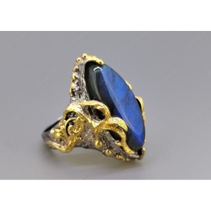 Женские Кольца Серебро Камень натуральный Лабрадорит