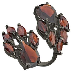 Женские Кольца Серебро Камень натуральный Гранат